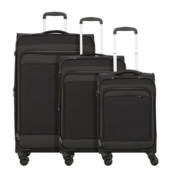 d&n Travel Line 9504 4 wheels Suitcase set 3-piece with expansion pleat