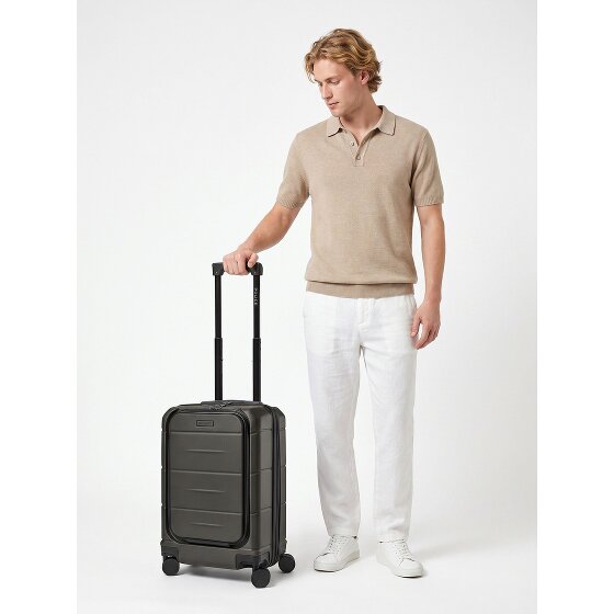 Police London 4 wheels Cabin suitcase 55 cm Laptop compartment Expandable