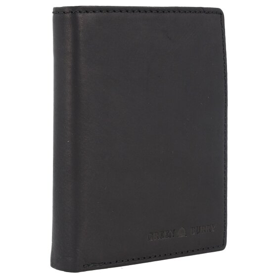 Greenburry Pure Black Wallet RFID protection Leather 10.5 cm