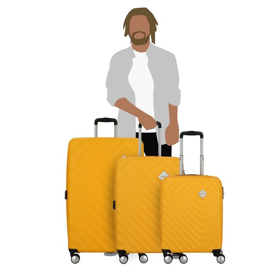 American Tourister Summer Square 4 wheels Suitcase set 3-piece with expansion pleat