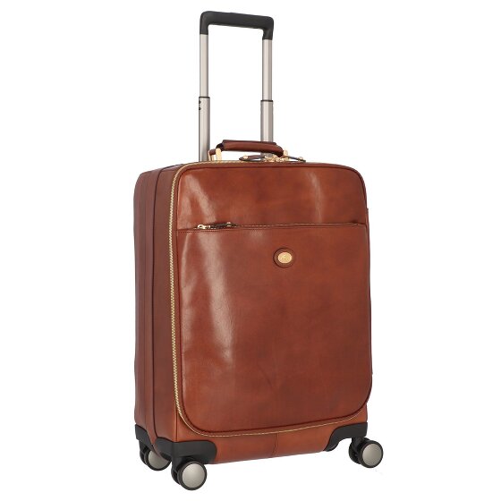 The Bridge Viaggio 4 roll cabin trolley leather 53 cm