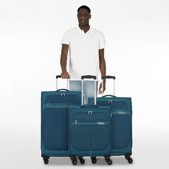 American Tourister Deep Dive 4 wheels Suitcase set 3-piece with expansion pleat