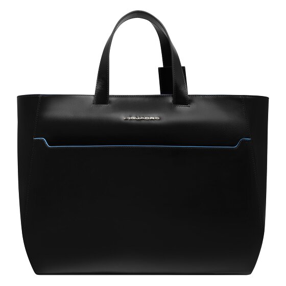 Piquadro Blue Square Shopper Bag Leather 40 cm