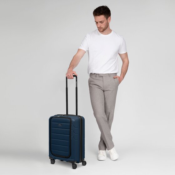 Redolz Essentials 17 4-wheel Cabin suitcase, 55 cm, with Soft-Pocket Laptop Compartment