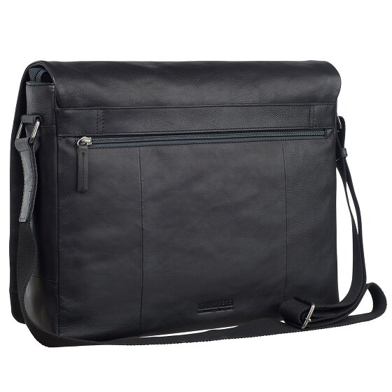 Leonhard Heyden Hamburg Messenger leather 38 cm laptop compartment