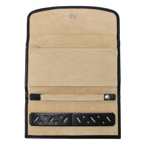 Windrose Merino Jewelry box Leather 20 cm