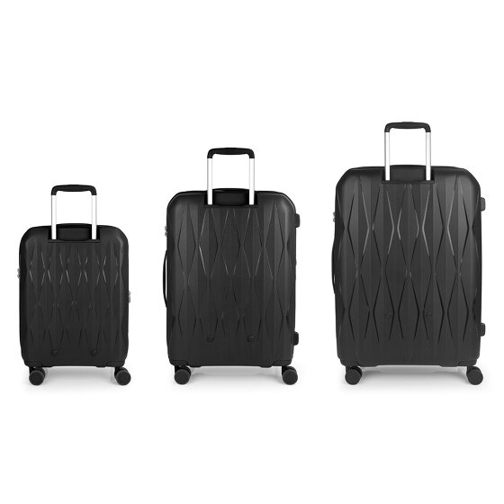 Gabol Infinity 4 wheels Suitcase set 3-piece with expansion pleat