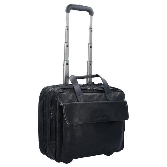 Harold's Ivy Lane 2 wheels Wheeled briefcase Genuine Leather 36 cm Laptop compartment