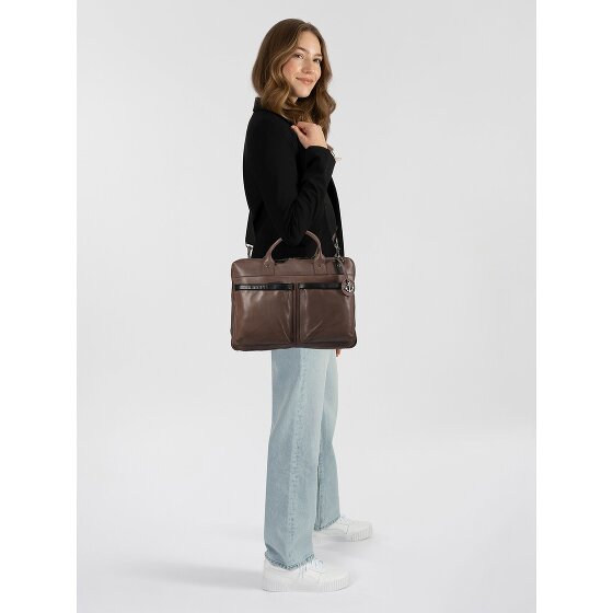 Harbour 2nd Urban Poets Briefcase Leather 50 cm Laptop compartment