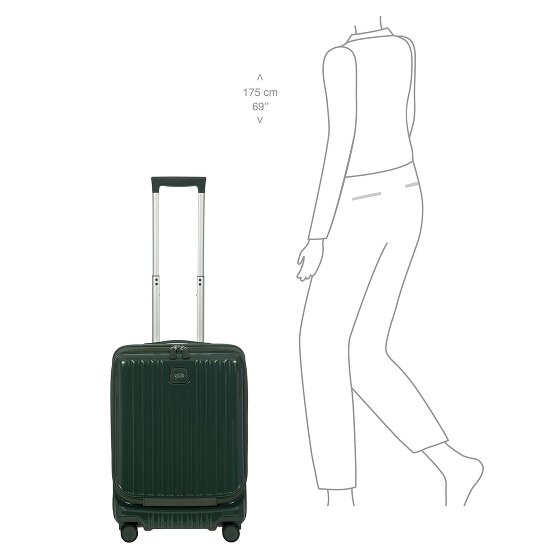 Bric's Positano 4 wheels Cabin trolley 55 cm with expansion pleat