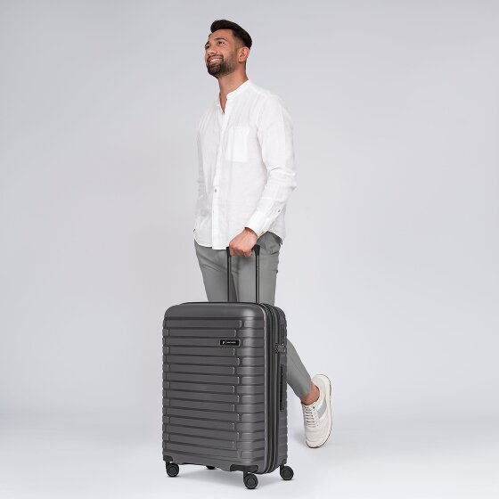 Pactastic Collection 04 THE MEDIUM + 4 wheels Trolley M 66 cm with expansion pleat