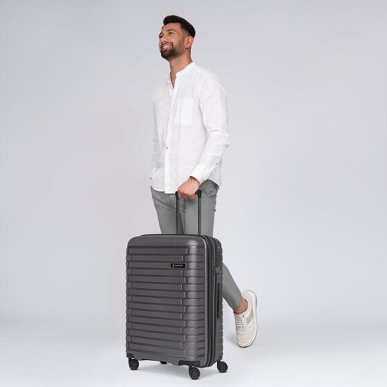 Pactastic Collection 04 THE MEDIUM + 4 wheels Trolley M 66 cm with expansion pleat