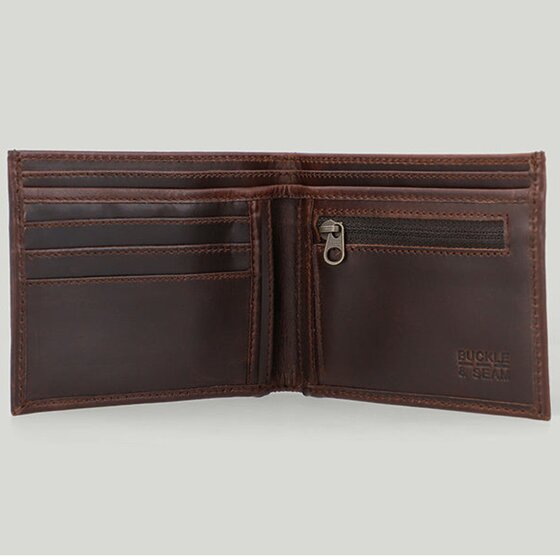 Buckle & Seam Bill wallet leather 11.5 cm