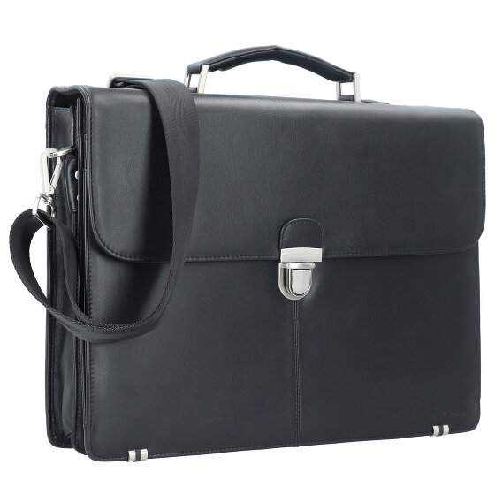 Esquire Oxford briefcase leather 41 cm laptop compartment