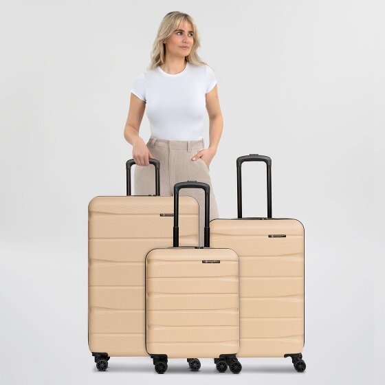 Franky Munich 4.0 4-wheel suitcase set 3-piece with stretch fold
