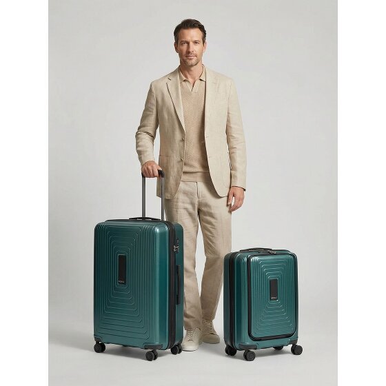 Redolz Essentials 14 4-wheel suitcase set 2 pcs. laptop compartment with expansion fold