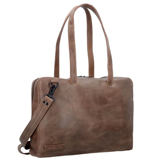 Plevier Pure shoulder bag leather 43 cm laptop compartment
