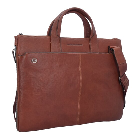 Piquadro Black Square briefcase leather 42 cm laptop compartment
