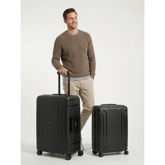 Redolz Essentials 15 4-wheel suitcase set 2-piece with three-point closure