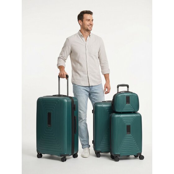 Redolz Essentials 14 4-wheel suitcase set + beauty case 4 pcs. with stretch fold