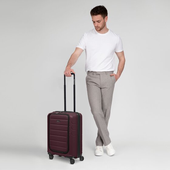 Redolz Essentials 17 4-wheel cabin trolley 55 cm soft-pocket laptop compartment