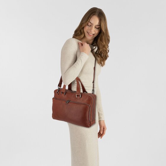 Plevier Vintage Larry Briefcase Leather 40 cm Laptop compartment