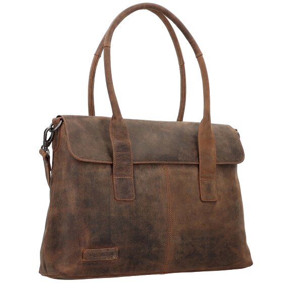 Plevier Retro Lamarr Shoulder Bag Leather 45 cm Laptop compartment