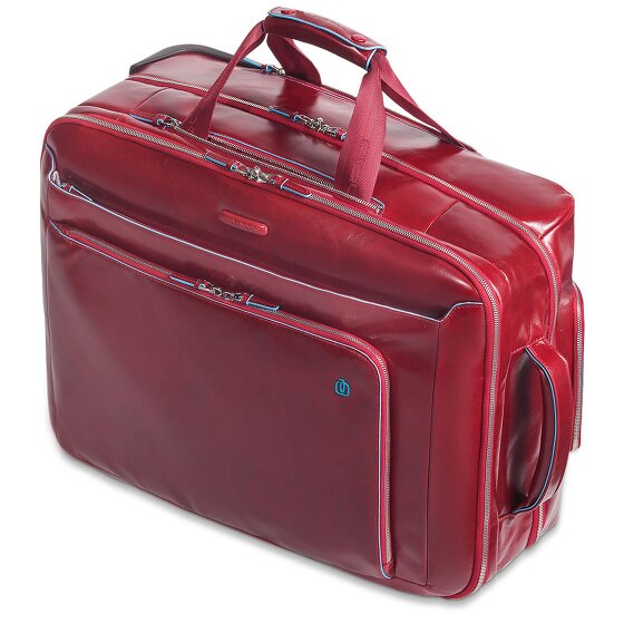 Piquadro Blue Square 2 wheels Wheeled briefcase Genuine Leather 51 cm Laptop compartment