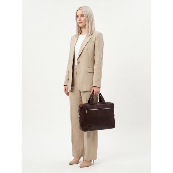 Plevier Jimmy Briefcase Genuine Leather 31 cm Laptop compartment