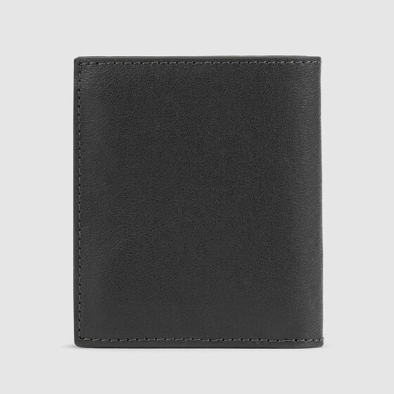 Piquadro Black Square Wallet RFID protection Leather 8.5 cm