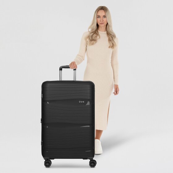 d&n Travel Line 4300-Plus 4 wheels Trolley L 76 cm with expansion pleat