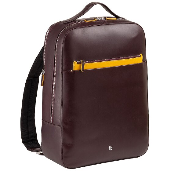 DuDu Backpack leather 40.5 cm laptop compartment