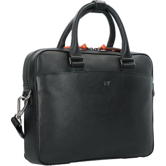Braun Büffel Novara briefcase leather 38 cm laptop compartment