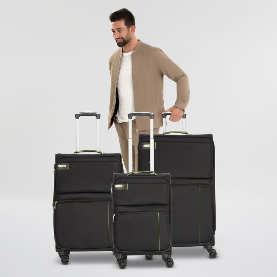 d&n Travel Line 6704 4 Roll Suitcase Set 3pcs.