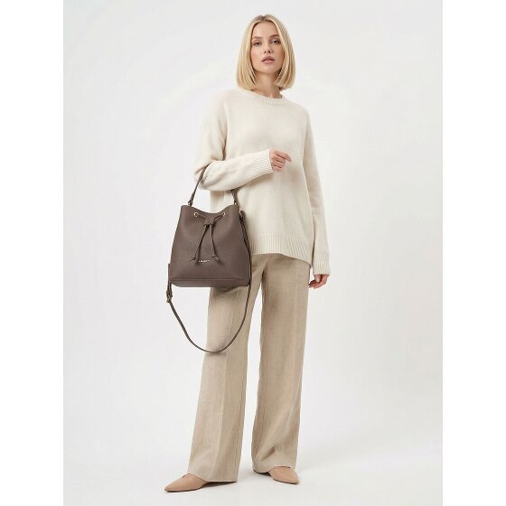 Lazarotti Bologna Leather Crossbody Bucket Bag, 25 cm