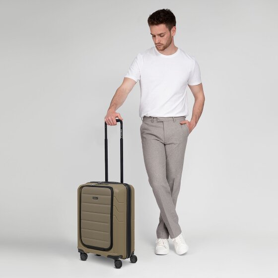 Redolz Essentials 17 4-wheel cabin trolley 55 cm soft-pocket laptop compartment