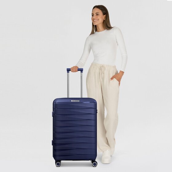 Franky London 4 wheels Trolley M 65 cm with expansion pleat