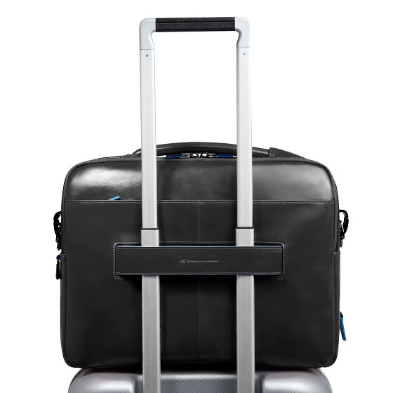 Piquadro Blue Square Briefcase Leather 39 cm Laptop compartment