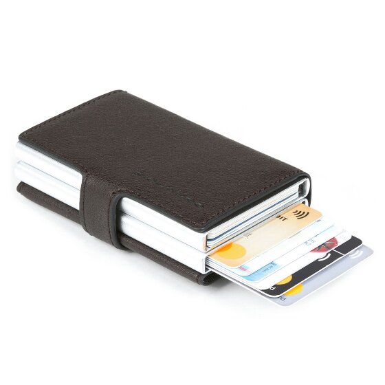 Piquadro Blue Square Credit card case RFID protection Genuine Leather 7 cm