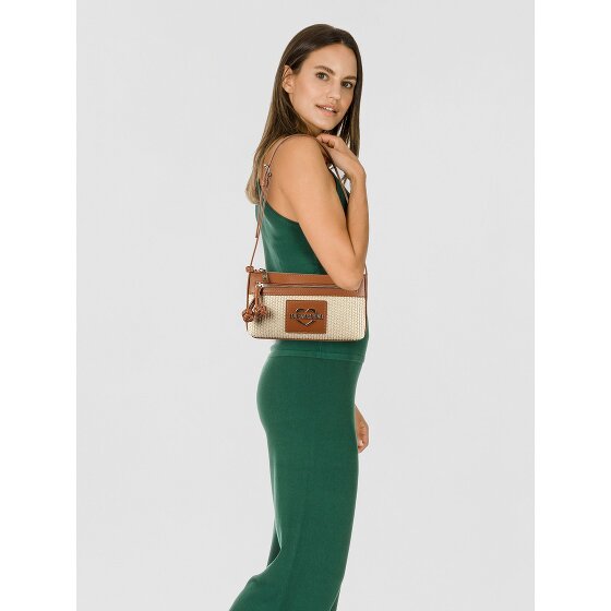 Love Moschino Straw Chic Shoulder Bag 25 cm