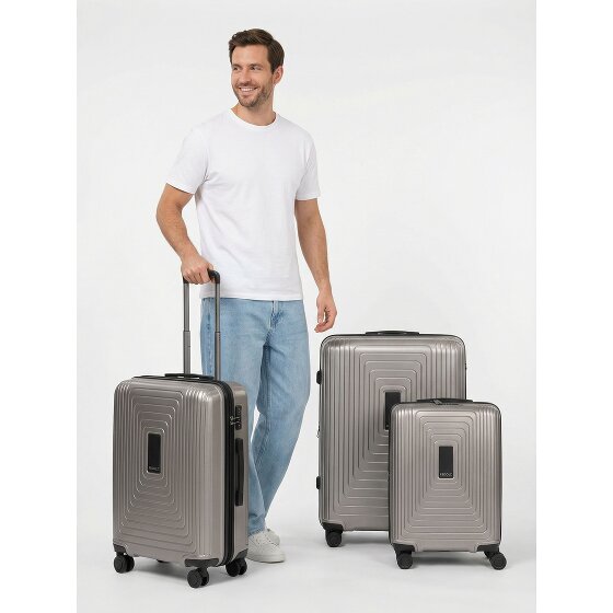 Redolz Essentials 14 4 wheels Suitcase set 3-piece with expansion pleat