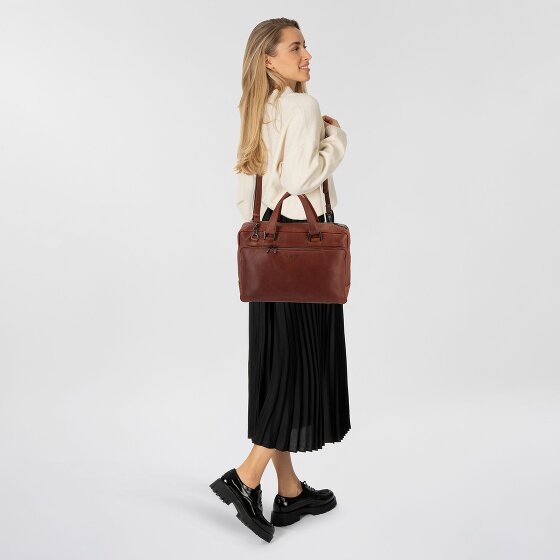 Plevier Vintage Bill Briefcase Leather 40 cm Laptop compartment