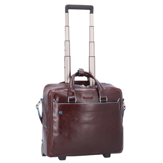 Piquadro Blue Square 2 wheels Wheeled briefcase Genuine Leather 36 cm Laptop compartment
