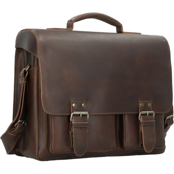 aunts & uncles Hunter Finn briefcase leather 40 cm laptop compartment
