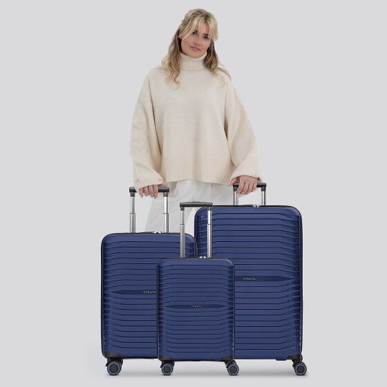 Stratic Shine 4 wheels Suitcase set 3-piece with expansion pleat