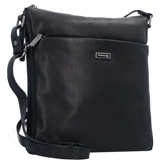 Greenland Nature Black Nappa Shoulder bag Leather 29 cm