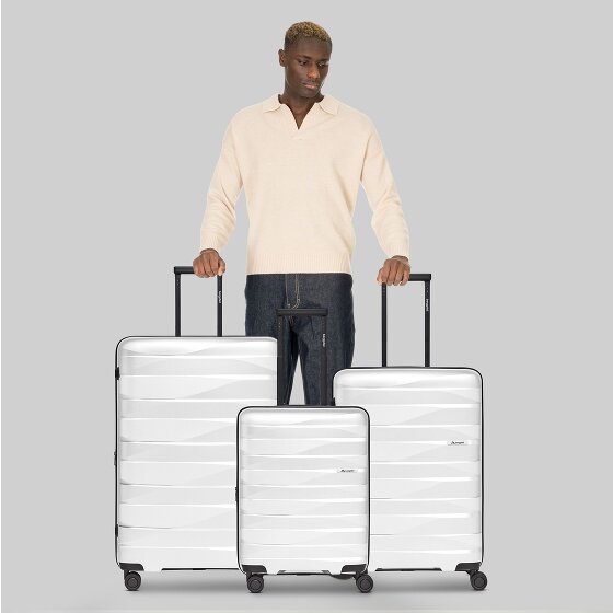 Bergpfeil Travel 4-wheel suitcase set, 3-piece, with stretch fold