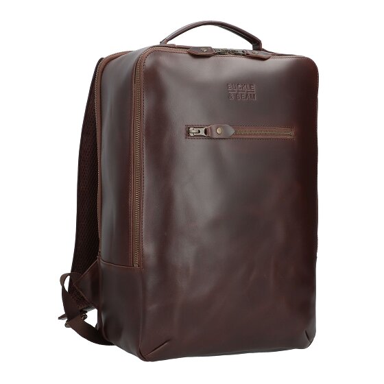 Buckle & Seam Leon backpack leather 41 cm laptop compartment