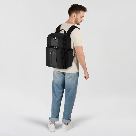Piquadro Brief travel backpack leather 43 cm laptop compartment