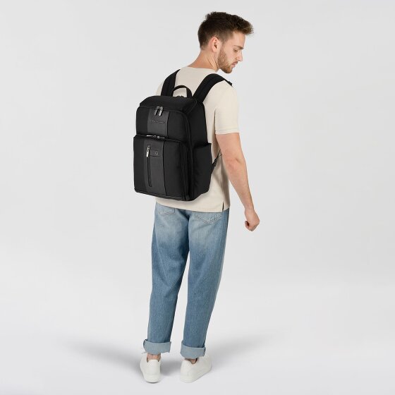 Piquadro Brief travel backpack leather 43 cm laptop compartment